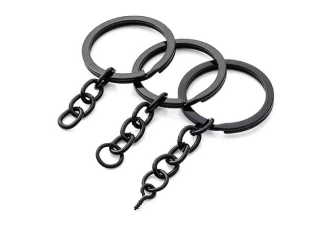 Black matte keychain