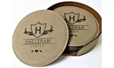 Leather coaster