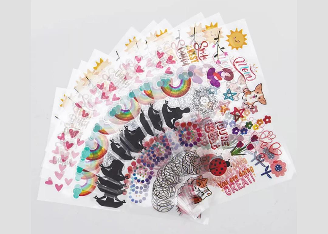 Transparent sticker (no white print)
