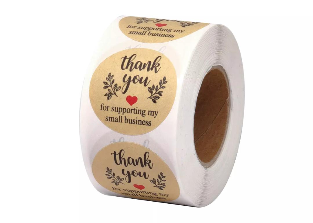 Kraft Sticker-(no white print)