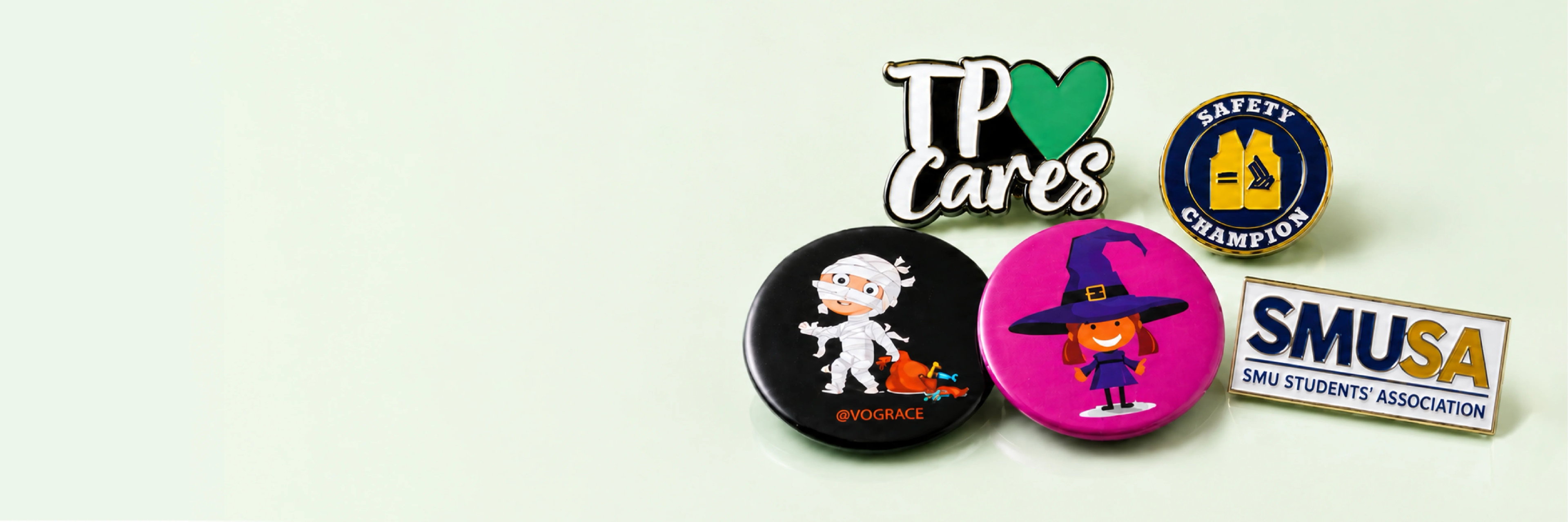 Custom enamel pins and badges