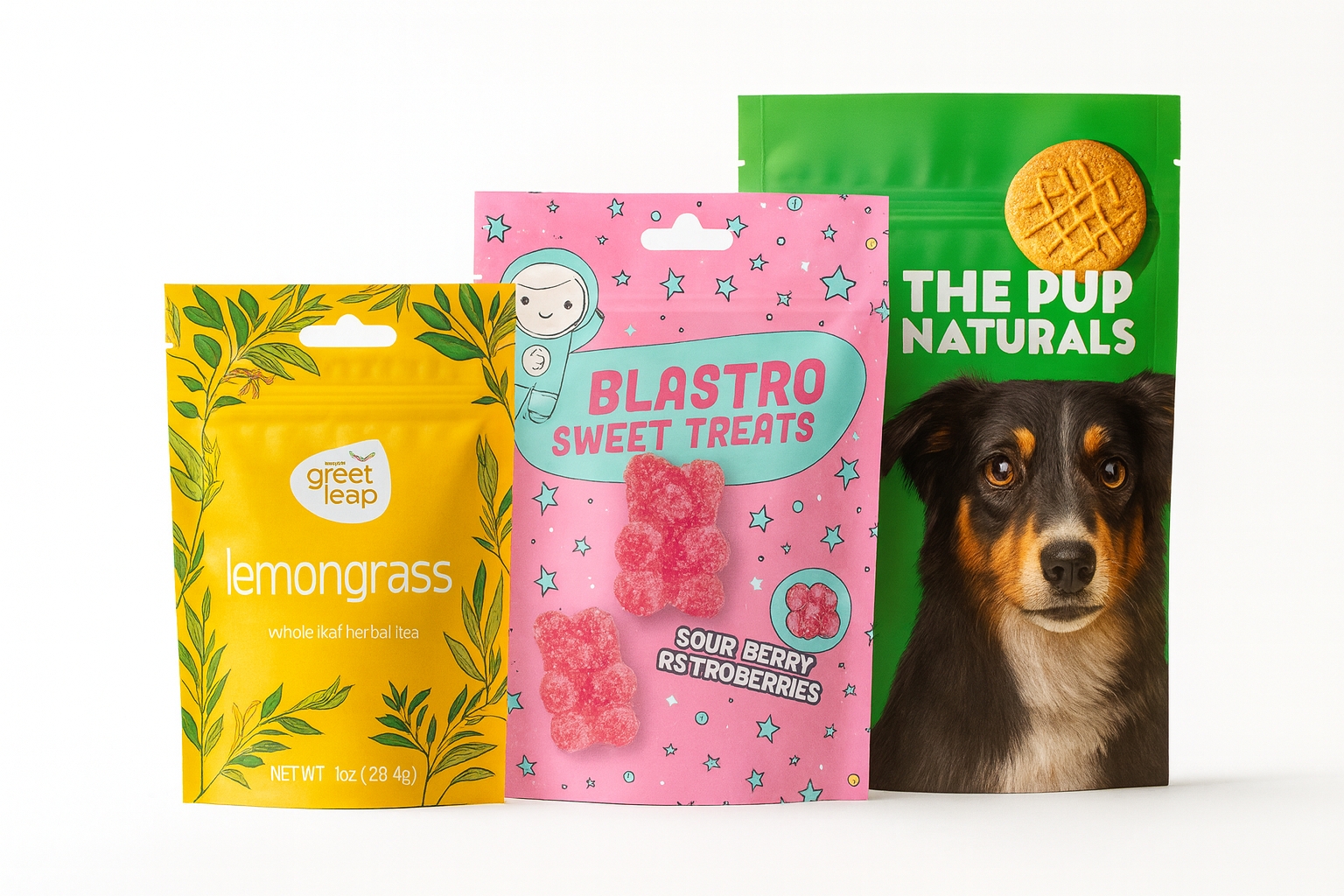 Custom Printed Stand-Up Pouches - Durable, Stylish & Perfect for Branded Packaging