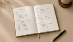 A5 Size Notebook with Cotton PU
