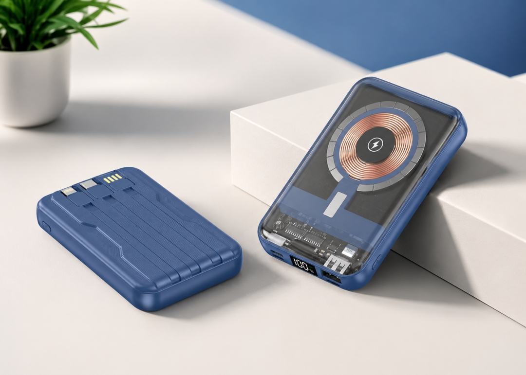 10,000mAh Transparent Wireless Powerbank