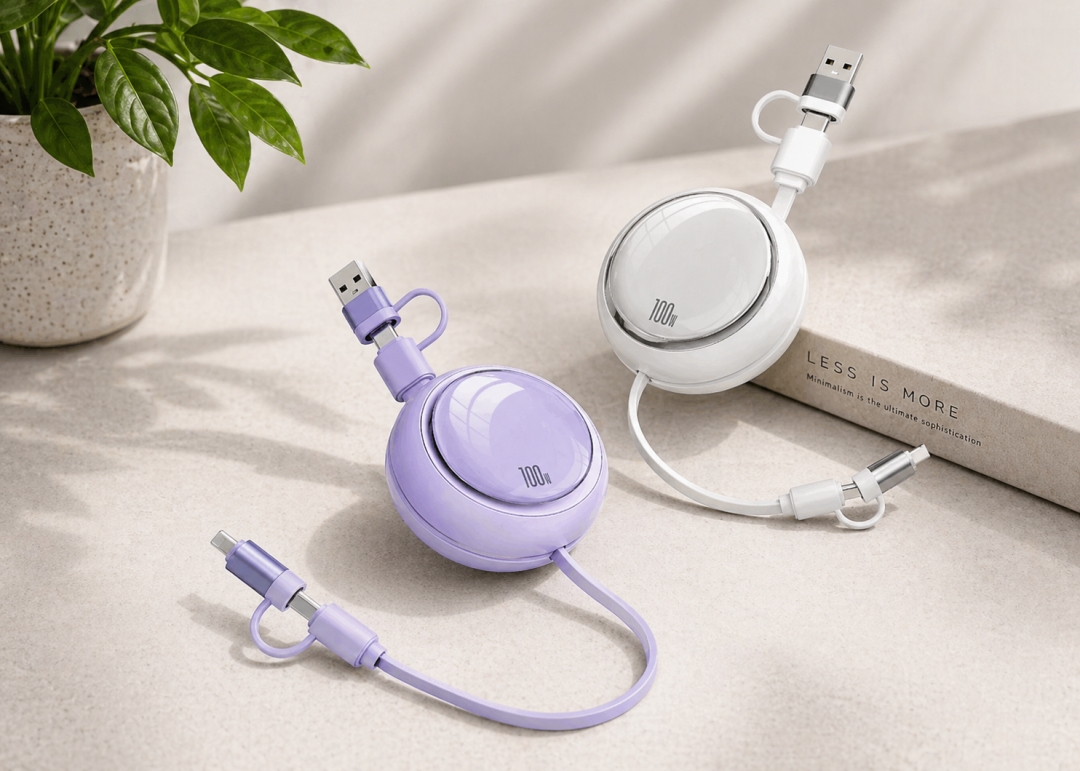 100W 4-in-1 Versa Retractable Cable