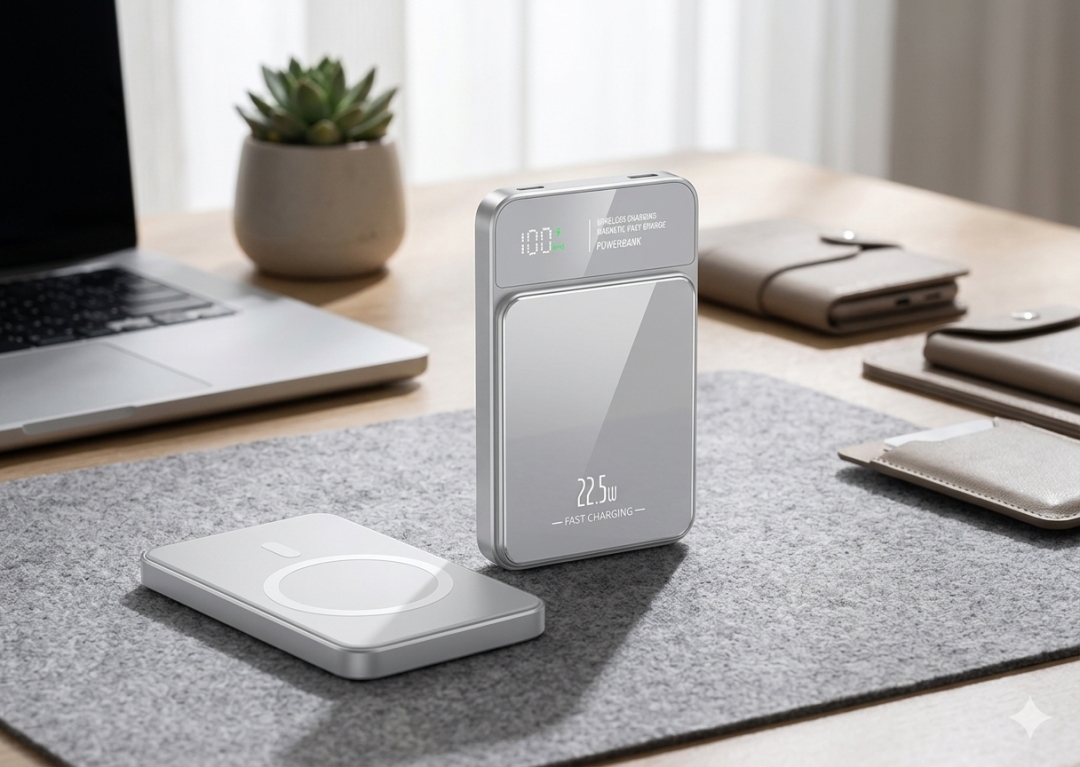 10,000mAh Modish Magnetic Wireless Powerbank