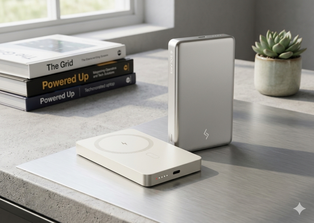 SOLARIS Amppack 10,000mah Magnetic Fast Charging Wireless Powerbank