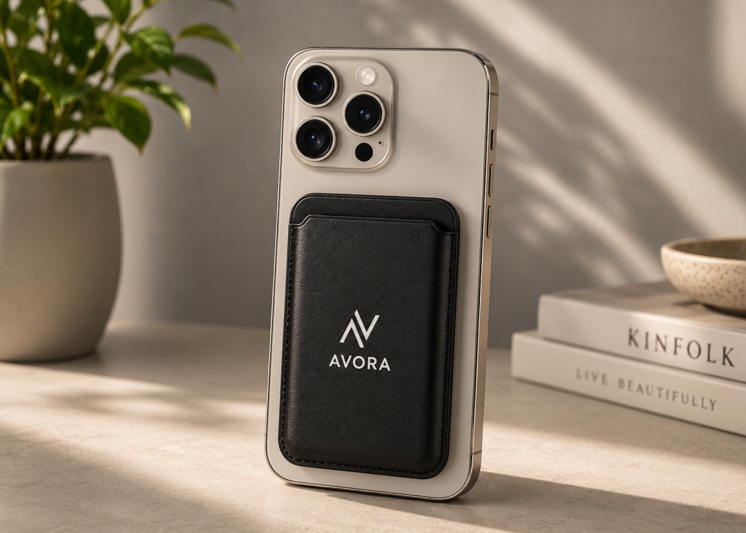 Leather Magnetic Wallet Card