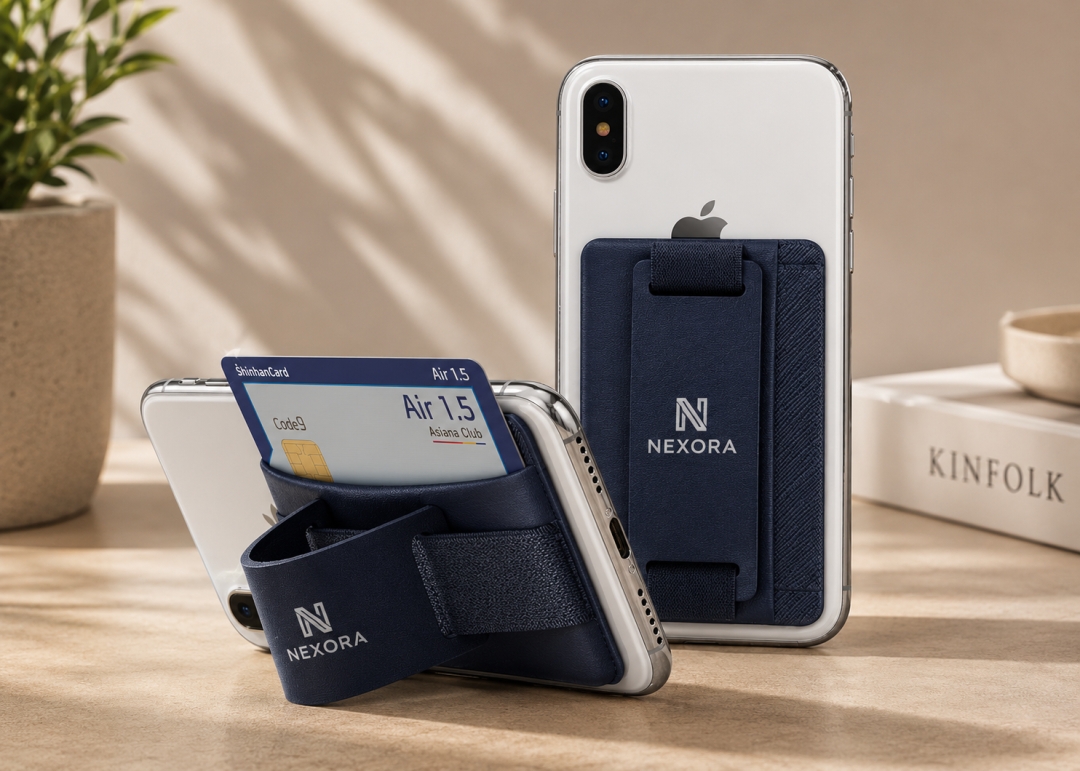 Phone Grip Card Holder with Phone Stand and Card Slots